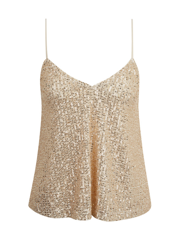 Orsay Dámske tielko s flitrami v zlatej farbe ORSAY