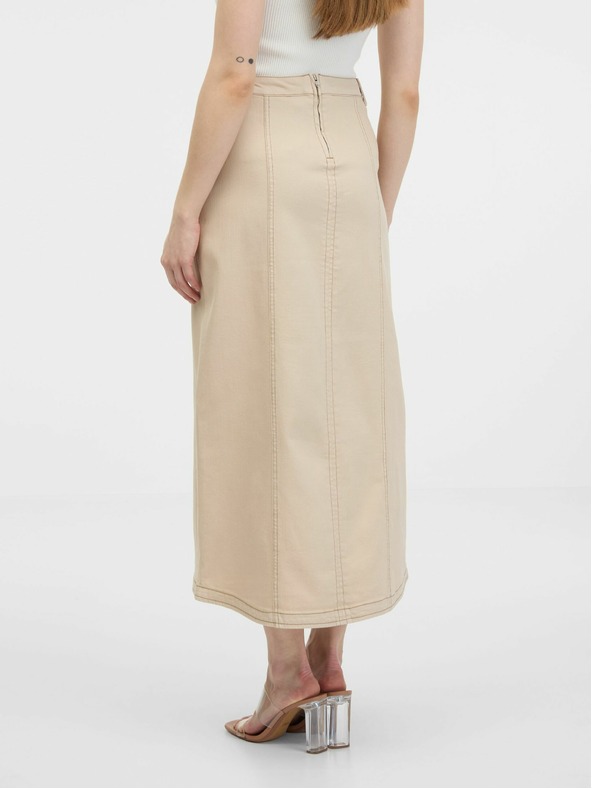 Orsay Béžová dámska džínsová sukňa ORSAY