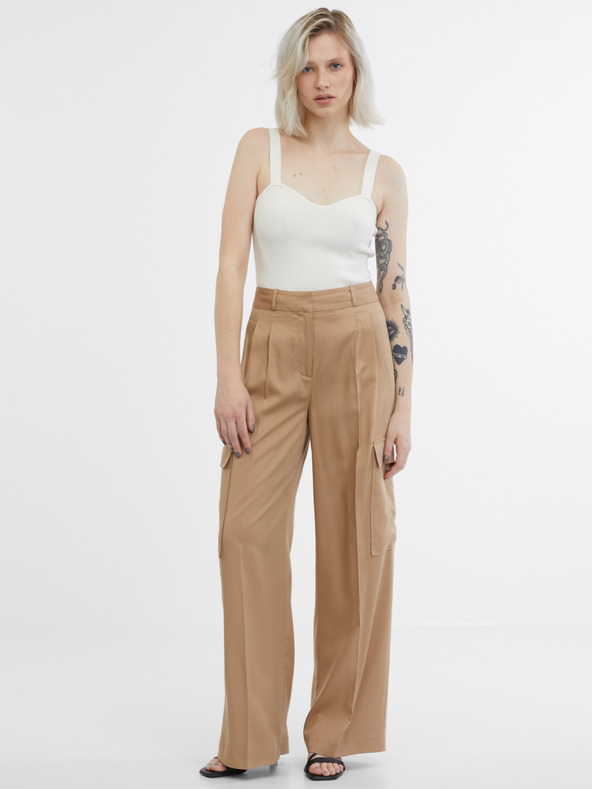 Orsay Hnedé dámske nohavice ORSAY