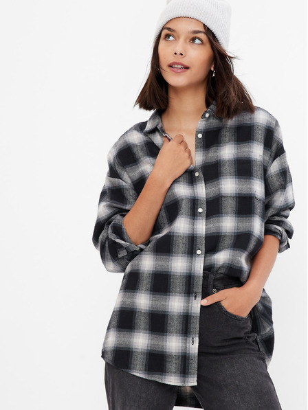 GAP Detská flanelová košeľa kocka organic GAP