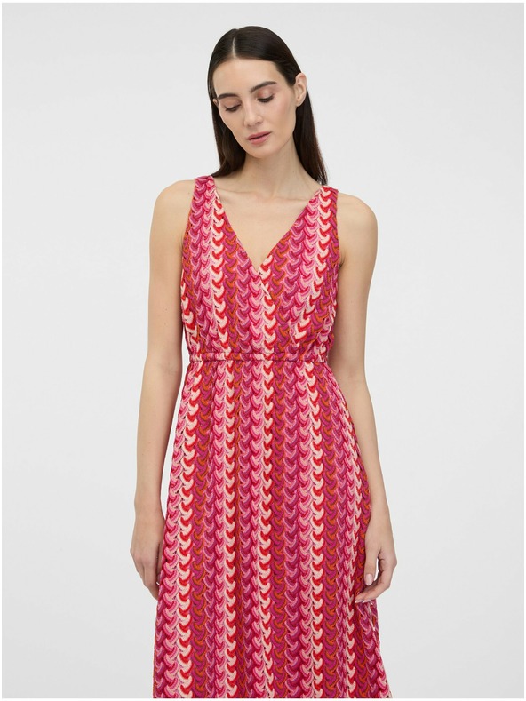 Orsay Tmavo ružové dámske midi šaty ORSAY