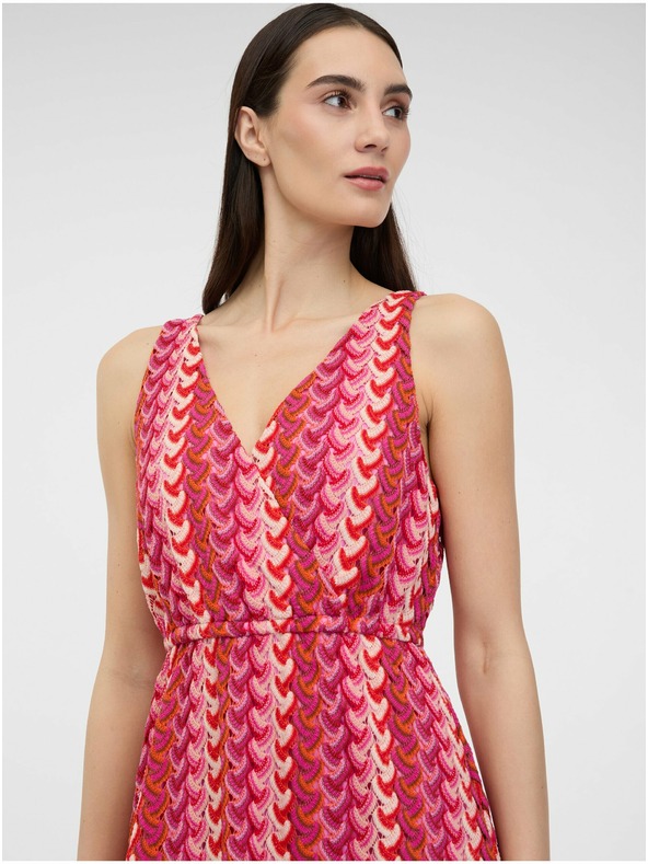 Orsay Tmavo ružové dámske midi šaty ORSAY