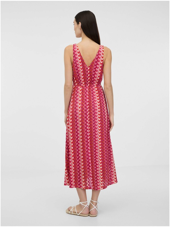 Orsay Tmavo ružové dámske midi šaty ORSAY