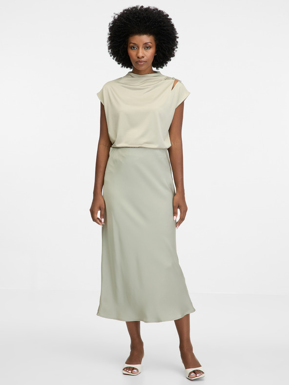 Orsay Kaki dámska midi sukňa ORSAY