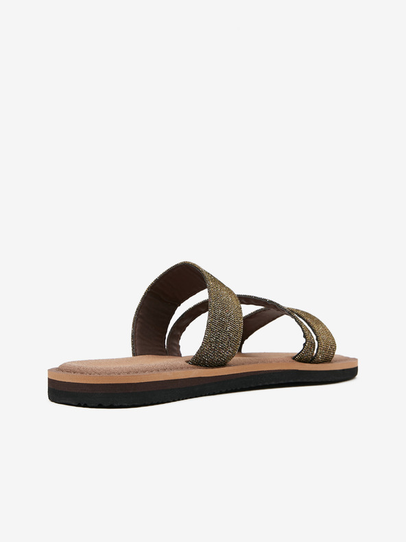 Orsay Dámske pantofle v khaki farbe ORSAY