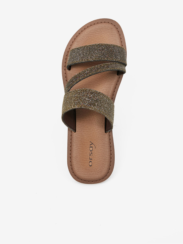 Orsay Dámske pantofle v khaki farbe ORSAY