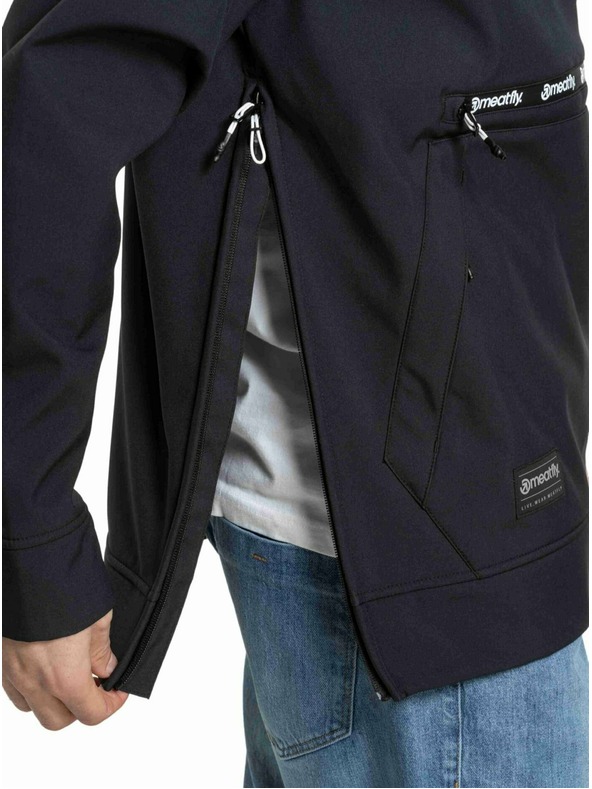 Meatfly Meatfly pánska softshell bunda Jax Black / White |