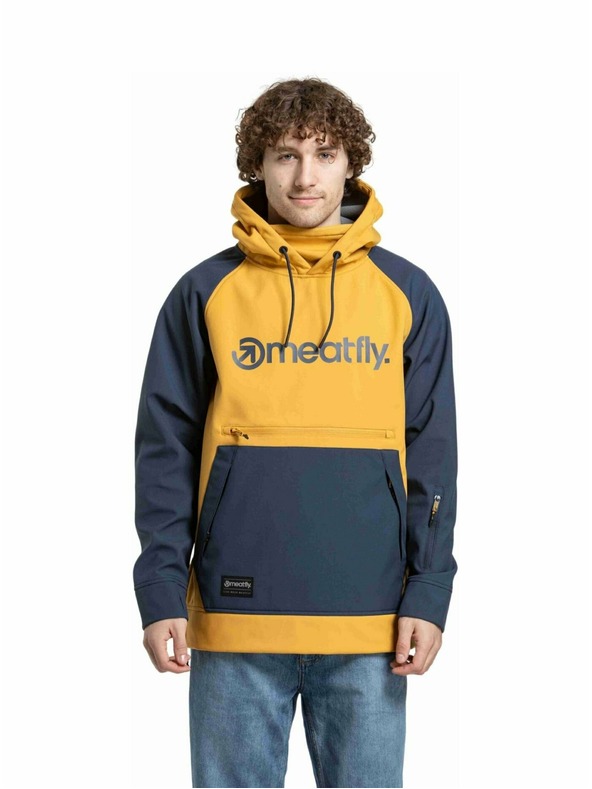 Meatfly Meatfly pánska softshell bunda Jax Saphire Blue / Camel |