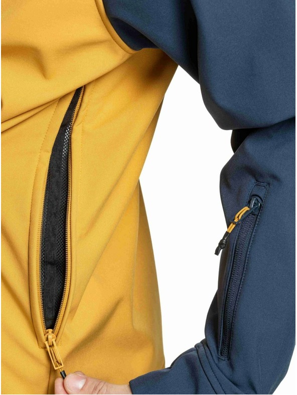 Meatfly Meatfly pánska softshell bunda Jax Saphire Blue / Camel |