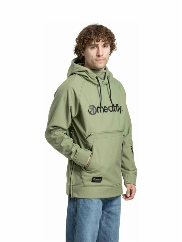 Meatfly Meatfly pánska softshell bunda Jax Olive / Black |