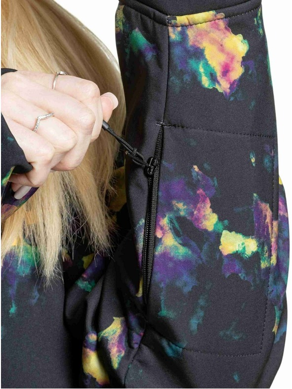Meatfly Meatfly dámska softshell bunda Alita Dark Aquarel | Mnohofarebná |