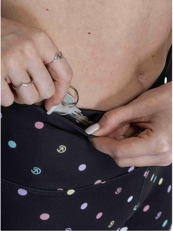 Meatfly Meatfly dámske legíny Arabel Black / Color Dots