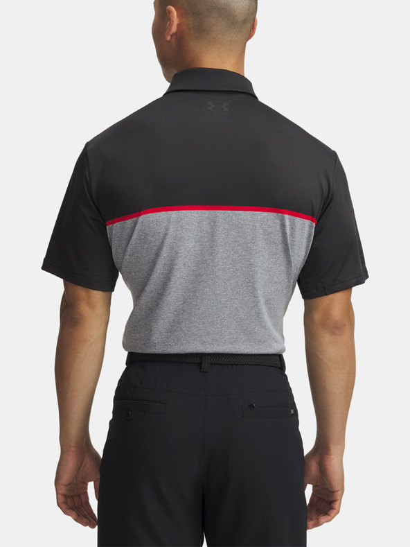 Under Armour Pánske tričko Under Armour UA Plyoff 3.0 Stripe Polo LB-BLK