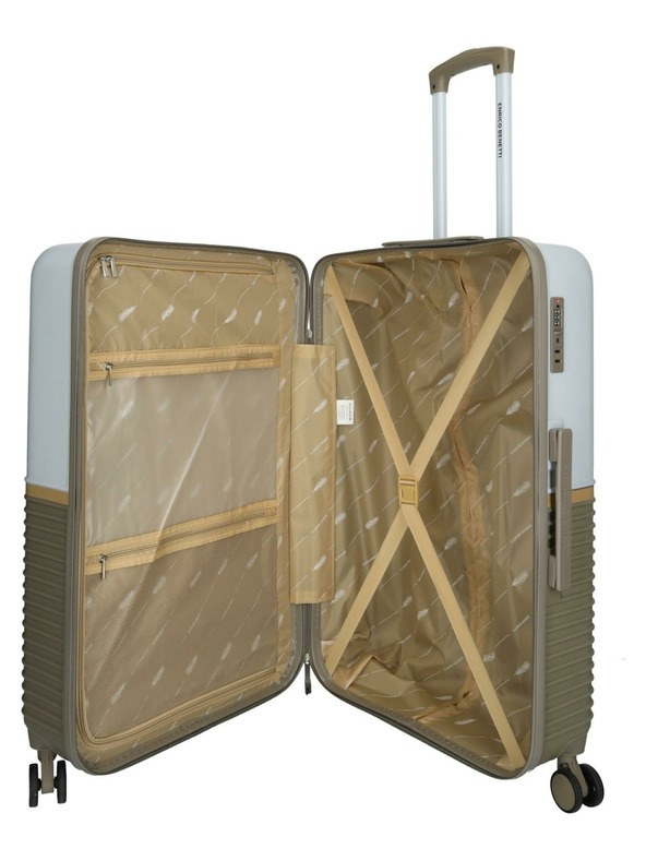 Enrico Benetti Cestovný kufor Enrico Benetti Princetown L Taupe/Ivory