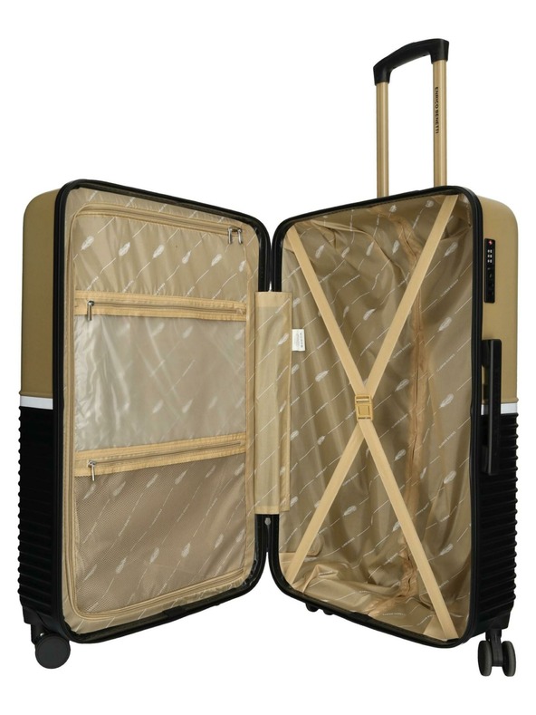 Enrico Benetti Cestovný kufor Enrico Benetti Princetown L Black/Camel