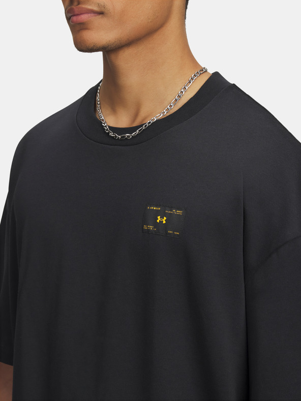 Under Armour Pánske tričko Under Armour UA HWT WOVEN LABEL SS-BLK