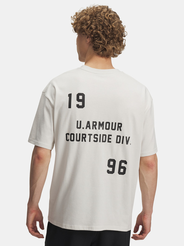 Under Armour Pánske tričko Under Armour UA M HWT OS Hoops Courtside-WHT