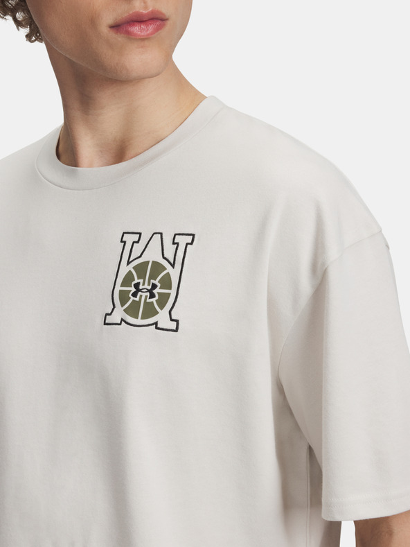 Under Armour Pánske tričko Under Armour UA M HWT OS Hoops Courtside-WHT