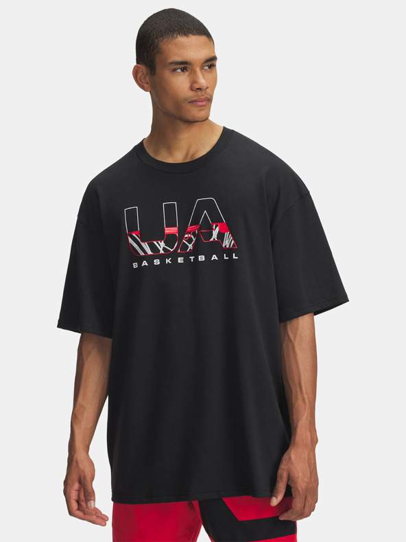 Under Armour Pánske tričko Under Armour UA M HWT Hoops Branded SS-BLK