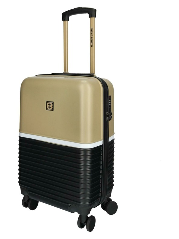 Enrico Benetti Cestovný kufor Enrico Benetti Princetown S Black/Camel