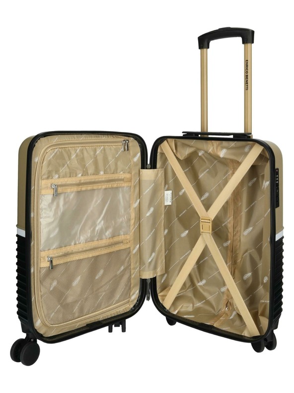 Enrico Benetti Cestovný kufor Enrico Benetti Princetown S Black/Camel