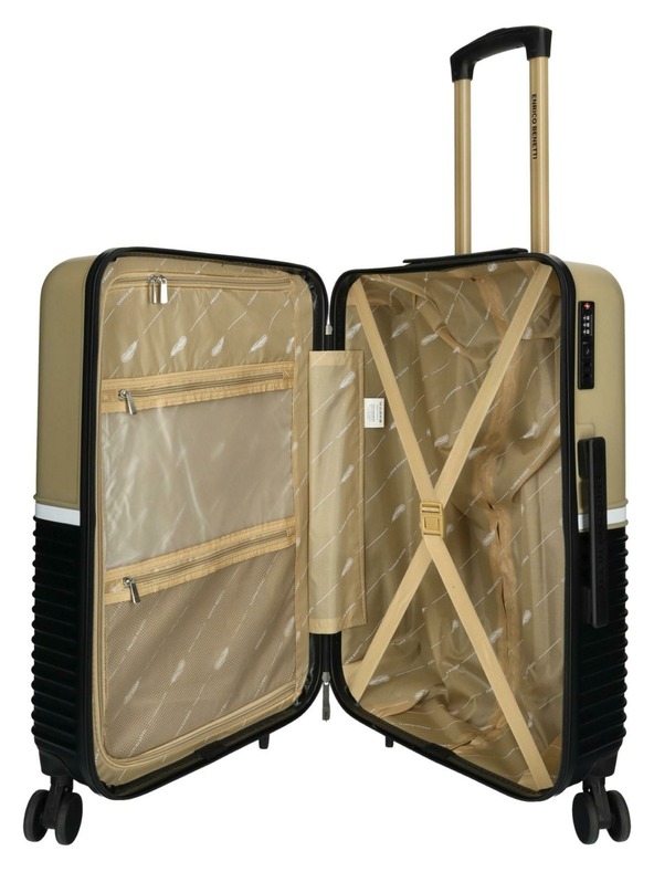 Enrico Benetti Cestovný kufor Enrico Benetti Princetown M Black/Camel