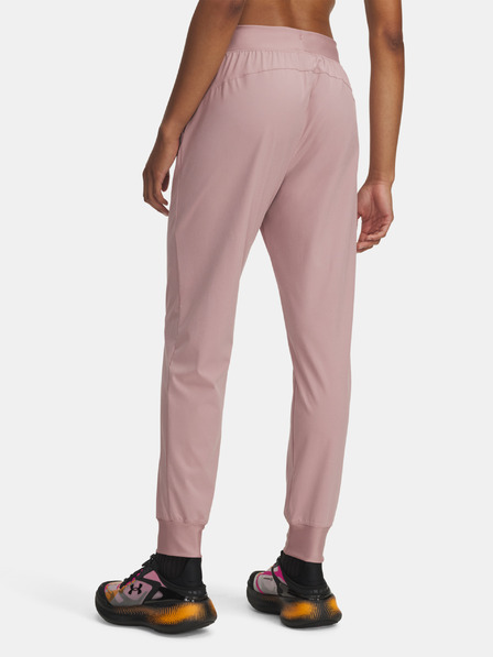 Under Armour Dámske športové nohavice Under Armour UA Rival Hi Rise Woven Pant-PNK