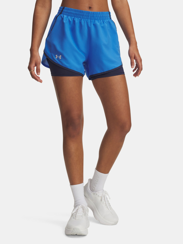 Under Armour Dámske kraťasy Under Armour UA Fly By 2-in-1 Shorts-BLU