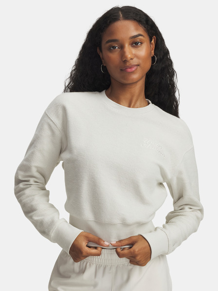 Under Armour Dámska mikina Under Armour Icon Terry Varsity Crew-WHT