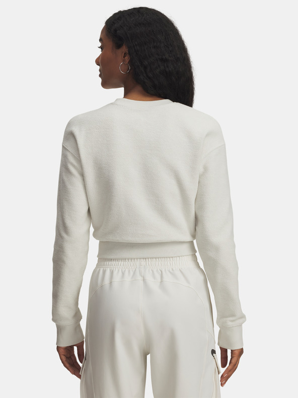 Under Armour Dámska mikina Under Armour Icon Terry Varsity Crew-WHT