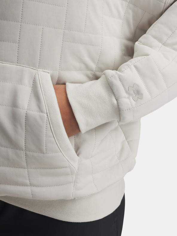 Under Armour Dámska mikina Under Armour Unstoppable Flc Txtr Hoodie-WHT