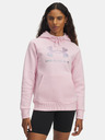 Under Armour Dámska mikina Under Armour UA Rival Flc Shimmer Hdy-PNK