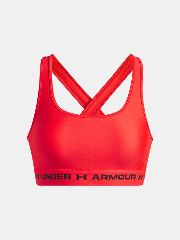 Under Armour Dámska podprsenka Under Armour Crossback Mid Bra-RED