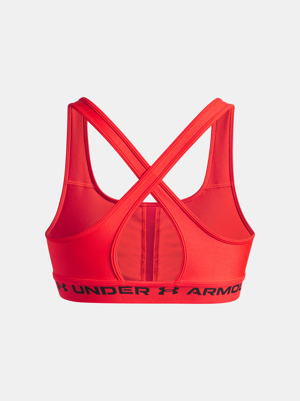 Under Armour Dámska podprsenka Under Armour Crossback Mid Bra-RED
