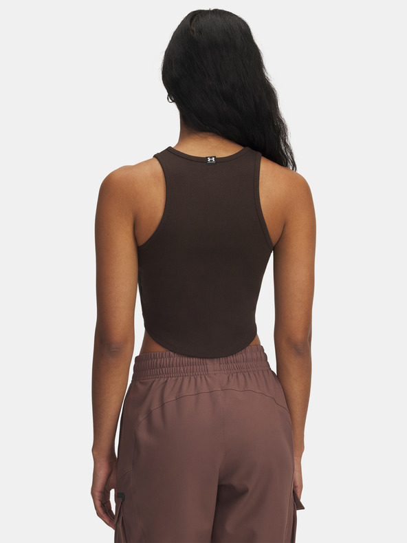 Under Armour Dámske tielko Under Armour UA Rival Rib Tank-BRN