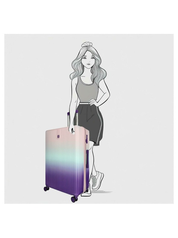 Enrico Benetti Cestovný kufor Enrico Benetti Havana L Fialový