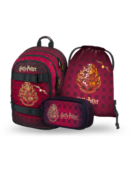 BAAGL  BAAGL SET 3 Skate Harry Potter Rokfort vínový: batoh, peračník, vrecko