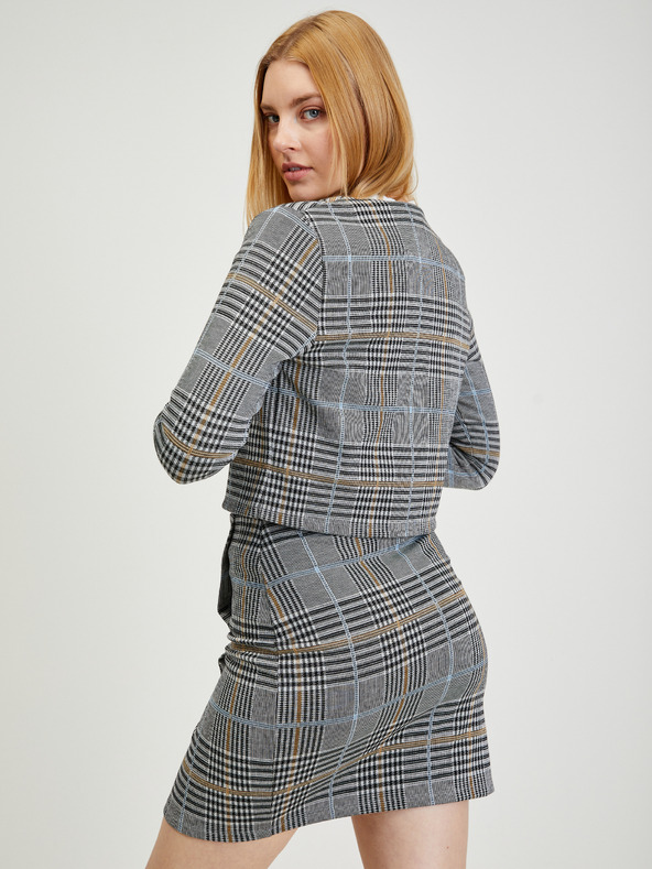 Orsay Sivé dámske kockované sako ORSAY