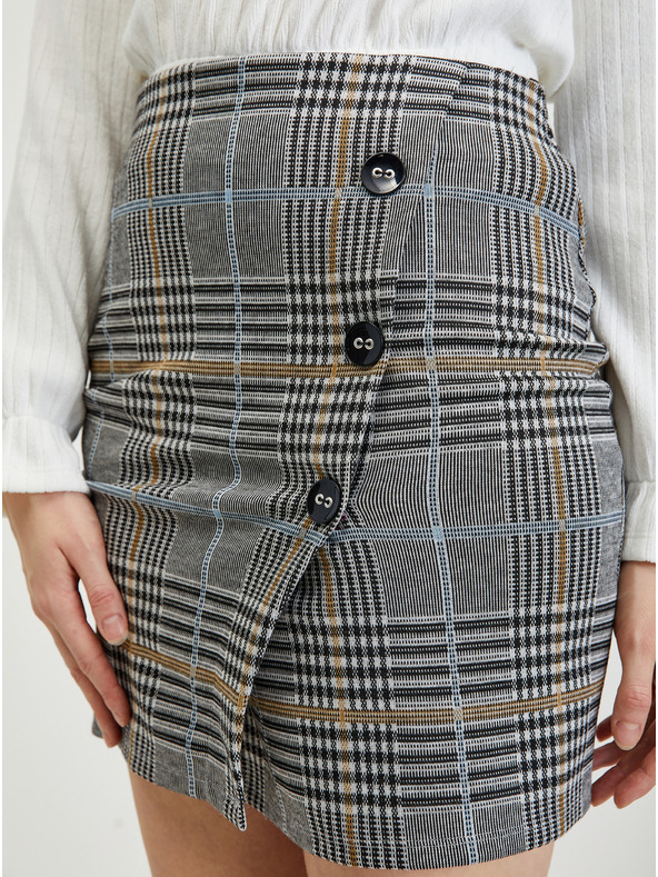 Orsay Šedá dámska kockovaná sukňa ORSAY