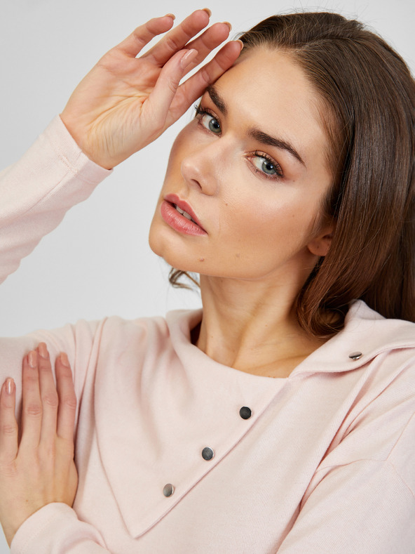 Orsay Svetloružové dámske tričko s ozdobnými detailmi ORSAY