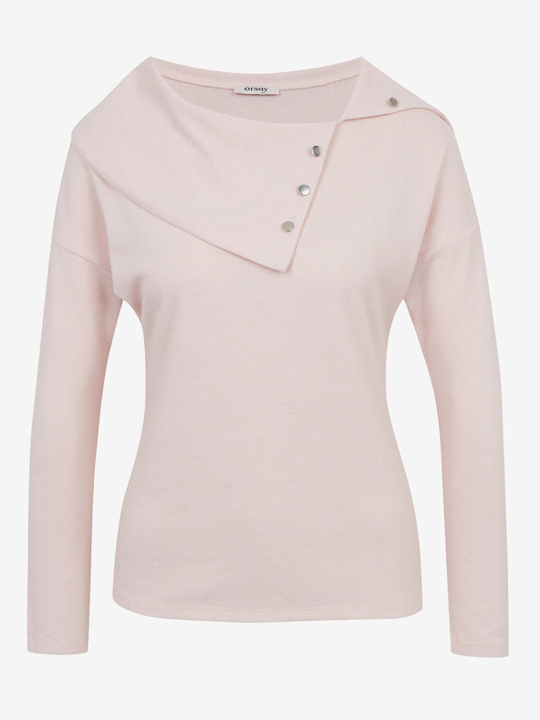 Orsay Svetloružové dámske tričko s ozdobnými detailmi ORSAY