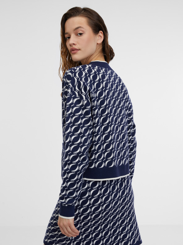 Orsay Tmavomodrý dámsky vzorovaný kardigan ORSAY