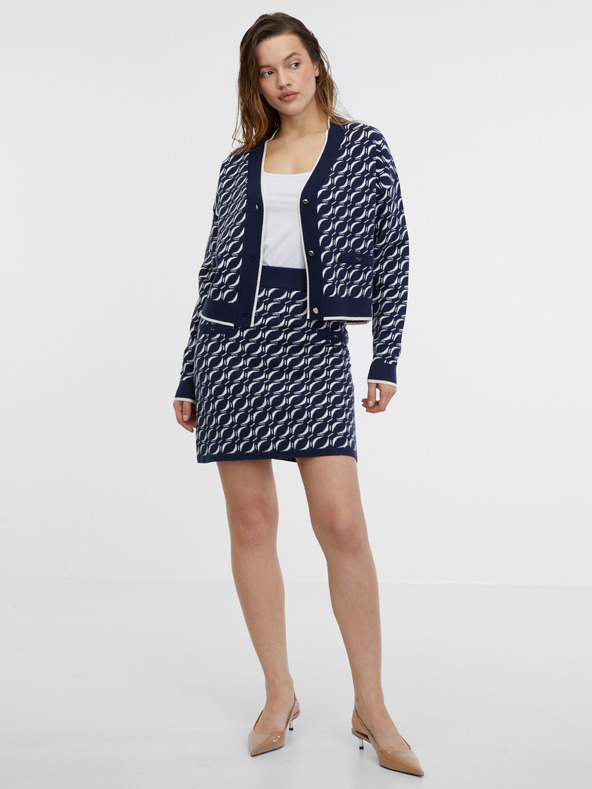Orsay Tmavomodrý dámsky vzorovaný kardigan ORSAY