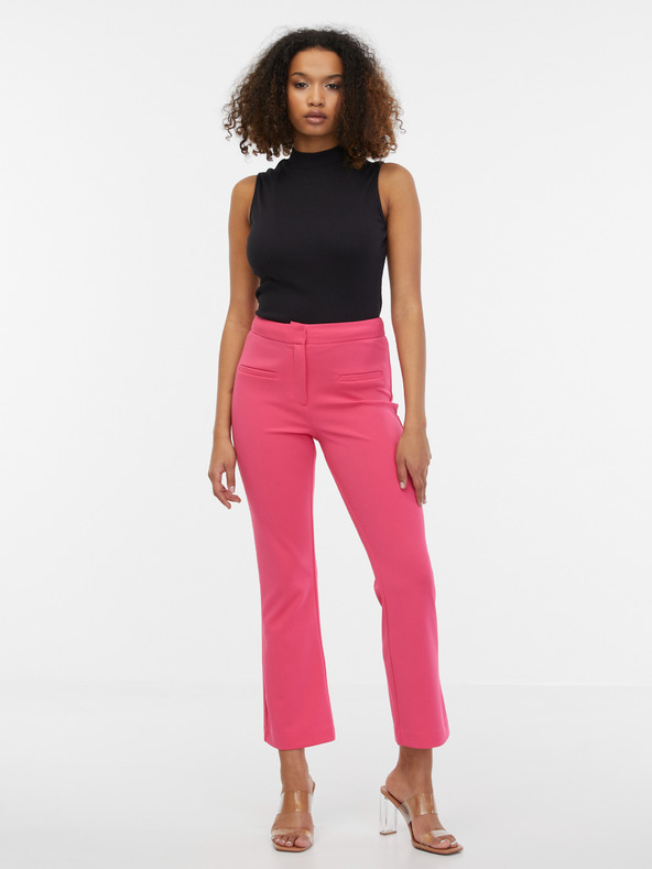 Orsay Ružové dámske skrátené nohavice ORSAY