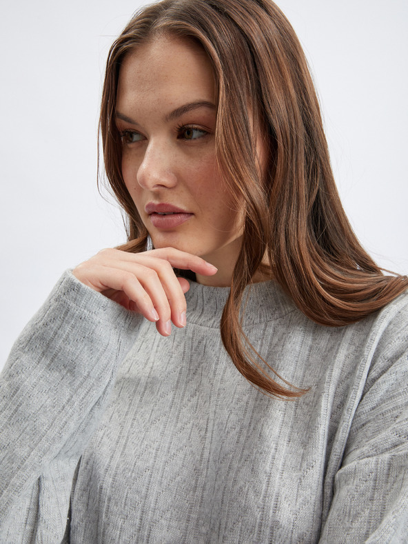 Orsay Svetlosivý dámsky vzorovaný sveter ORSAY