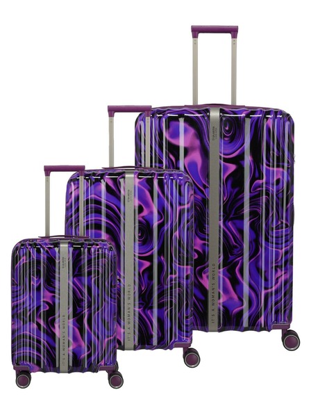 Travelite Sada cestovných kufrov Travelite Lascana Edition S,M,L Purple Swirl