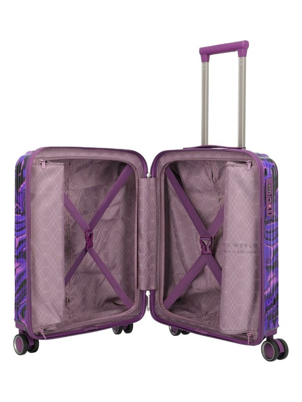 Travelite Sada cestovných kufrov Travelite Lascana Edition S,M,L Purple Swirl