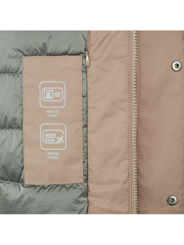 Geox Béžová pánska páperová bunda Geox Aurelio