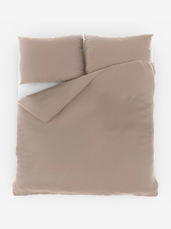 Kvalitex Francúzska mušelínová posteľná bielizeň 240x200, 70x90cm béžová Kvalitex