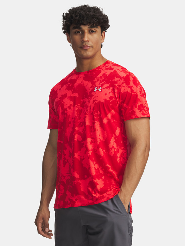 Under Armour Pánske tričko Under Armour UA Launch Printed SS-RED